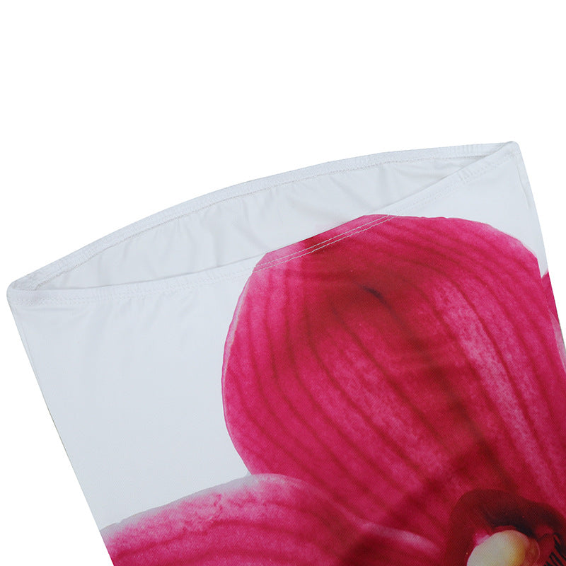 Women's Summer Strapless Floral Bodycon Short Dress 13