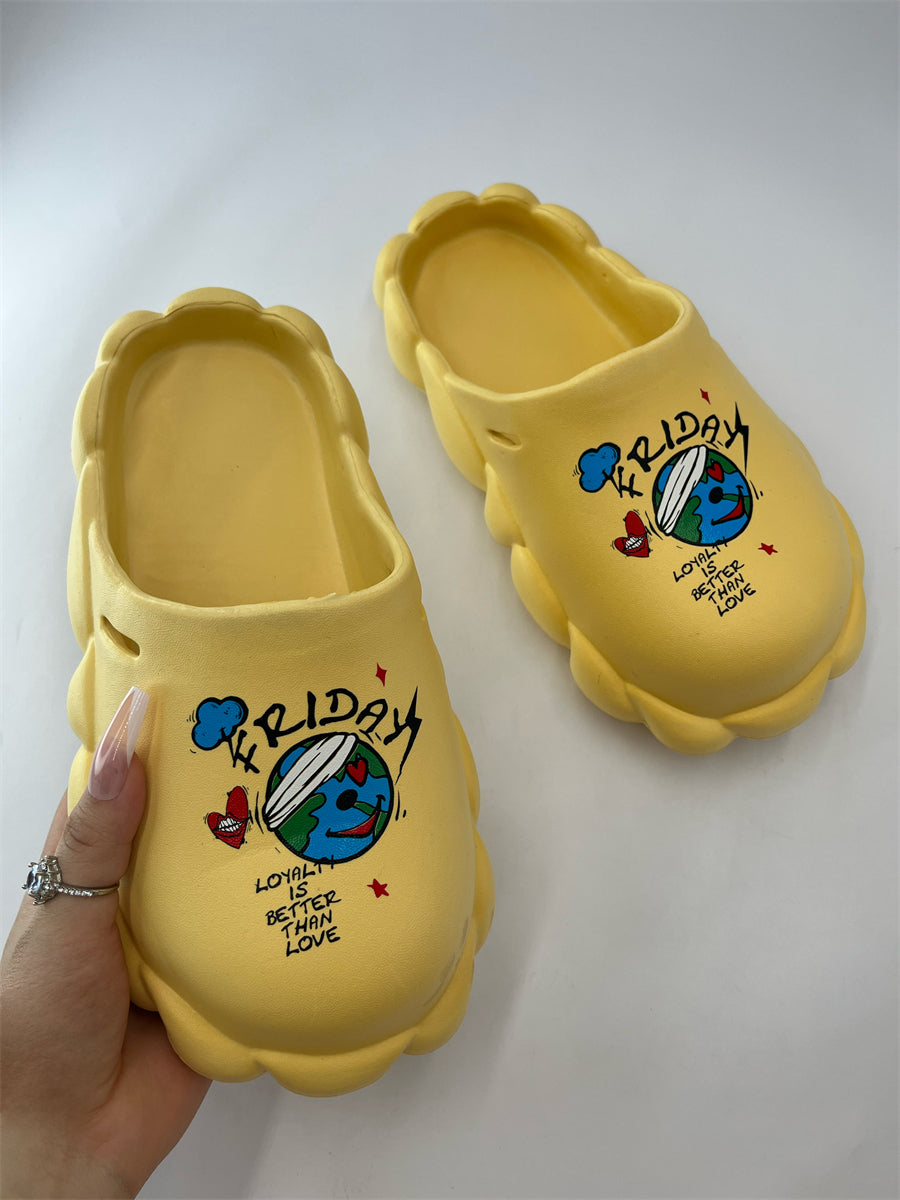 Spring And Summer Women's Shoes Sandals And Slippers Couple Eva Waterproof Women Slippers 90