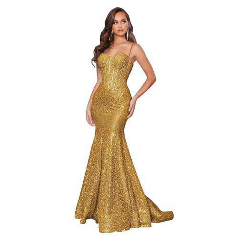 Women Solid Strapless Formal Party Fishtail Evening Dress（Processing time need 3-6 days） 16