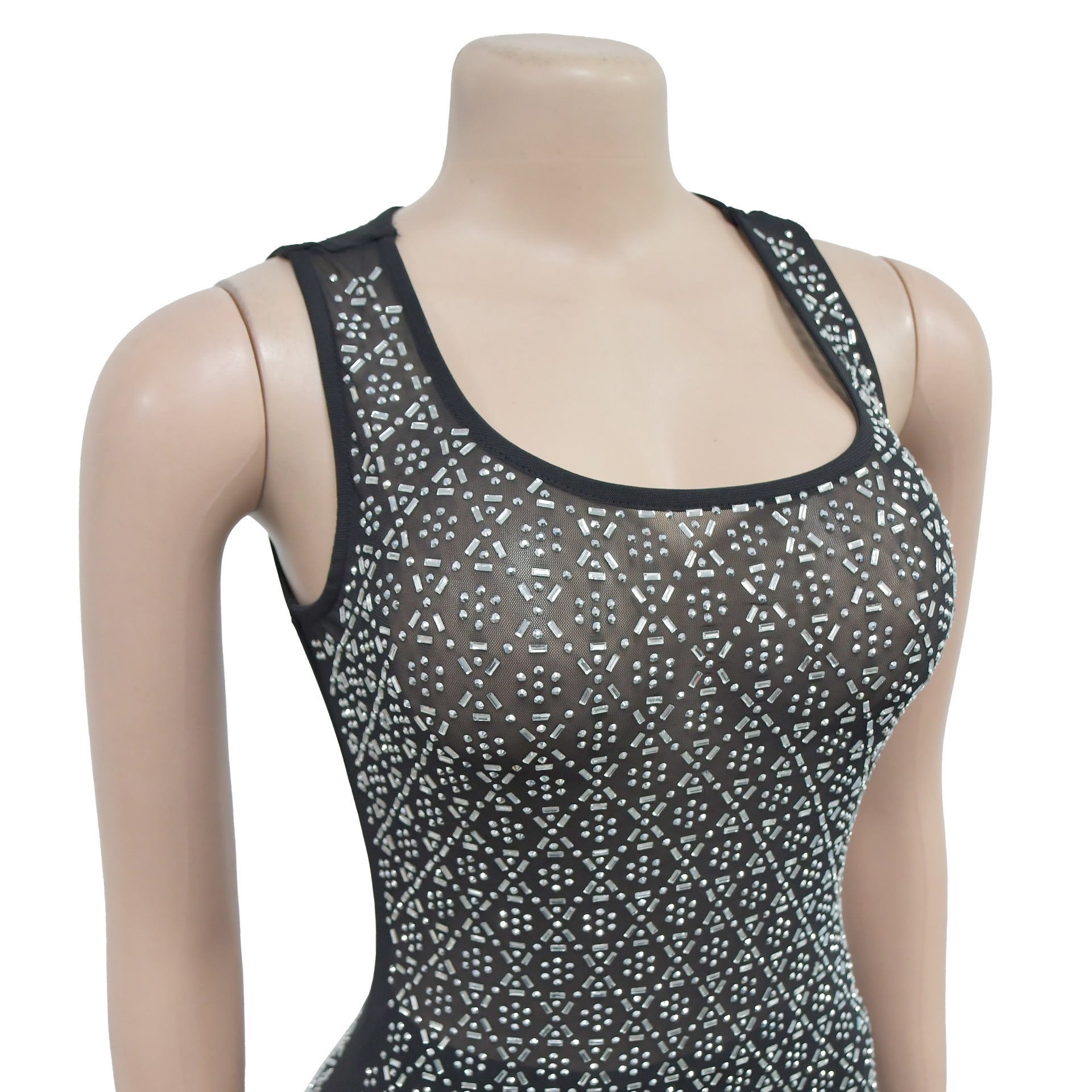 Women Sexy Mesh See-Through Dress 14