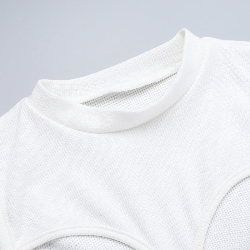 Hollow Knitting Sleeveless Summer Slim Bodycon Short Dress 9