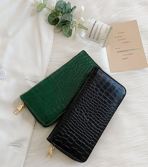 French Pattern Long Zipper Clutch Women's Wallet 27