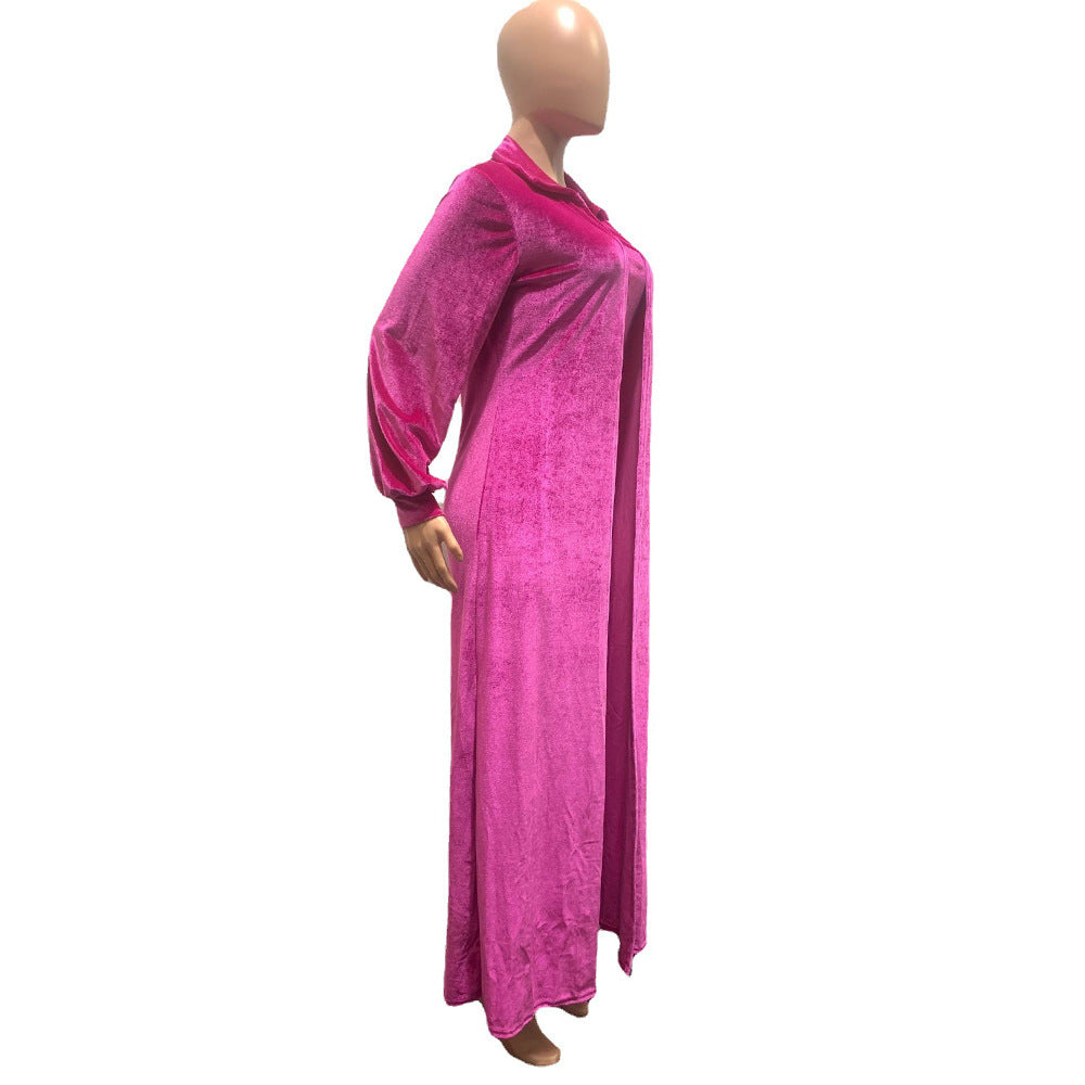 Sexy Velvet Strapless Women Jumpsuit Jacket Two Piece Set 26