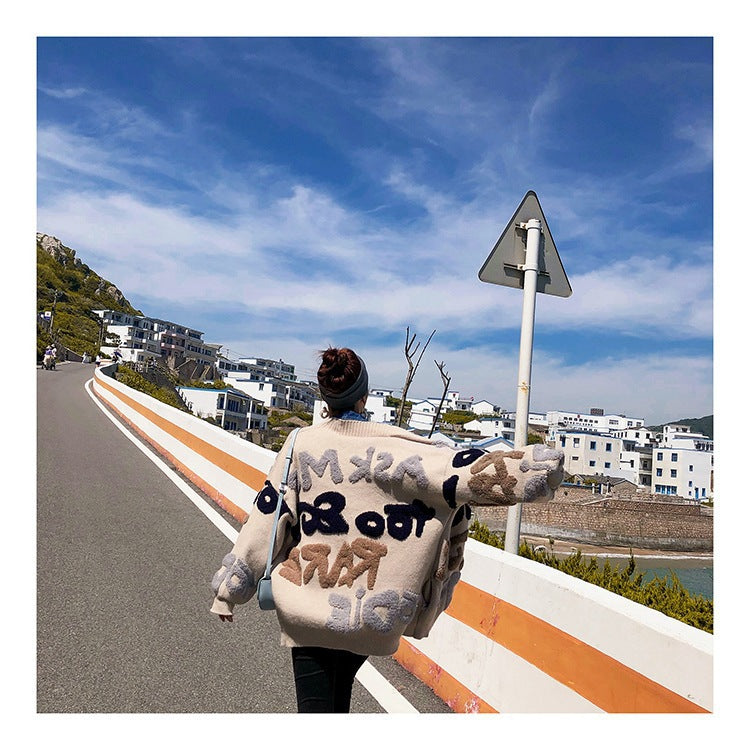 Women Fall/Winter Style Casual Button V-Neck Sweater 9