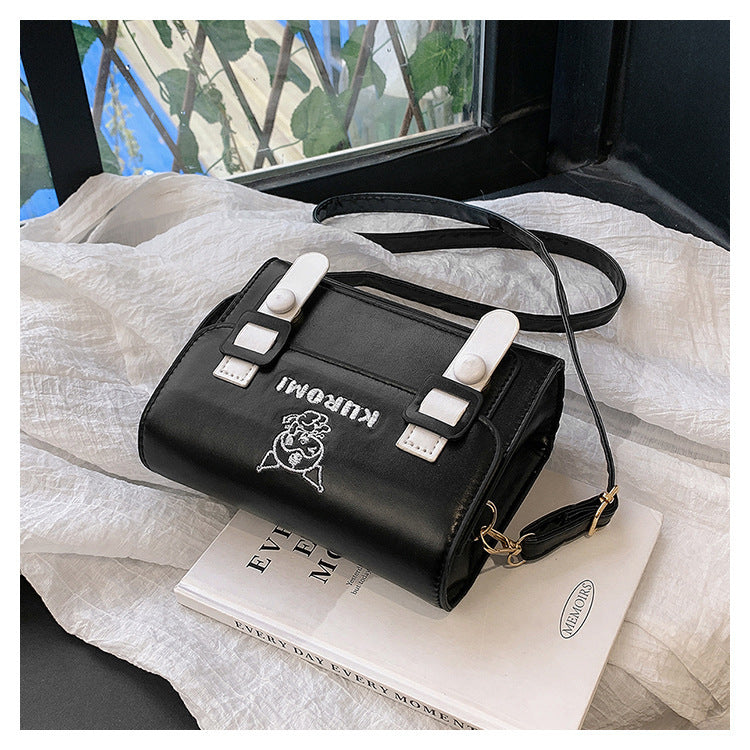 Women Small Square Bag Contrast Color Single Shoulder Crossbody Bag 14