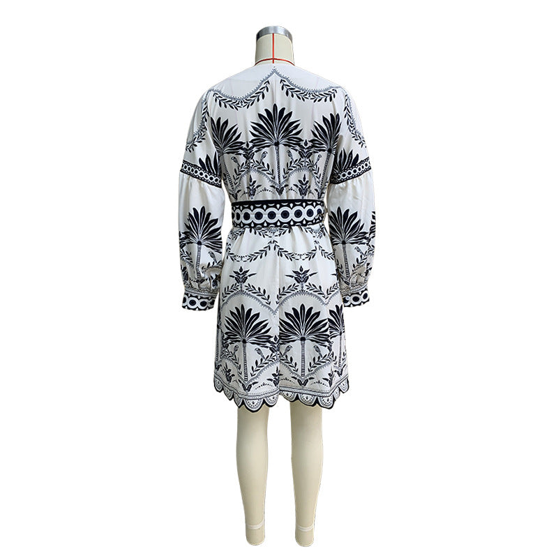 Women Autumn Printed Beach Dress 12