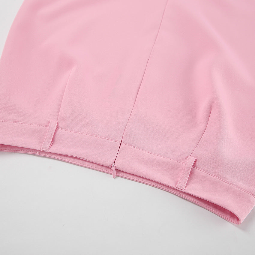 Women French Sexy Vest and Long Skirt Two-piece Set 16