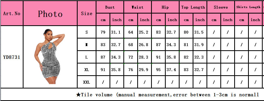 Ladies Sexy Fashion Slash Shoulder Cutout Dress 8