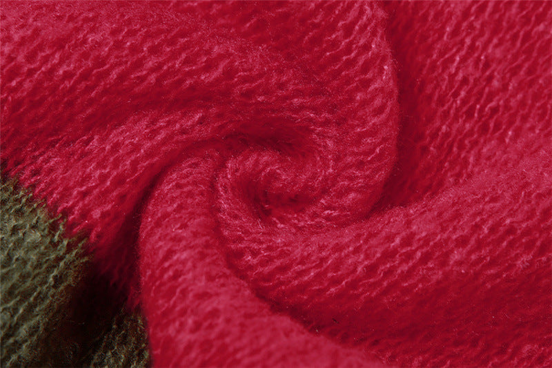 Autumn Women's Casual Contrast Color Knitting Round Neck Street Trendy Long Sleeve Tops For Women 18