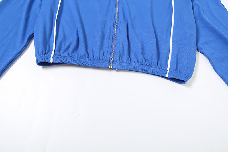 Women Summer Casual Style Long Sleeve Top and Shorts Two-piece Set 13