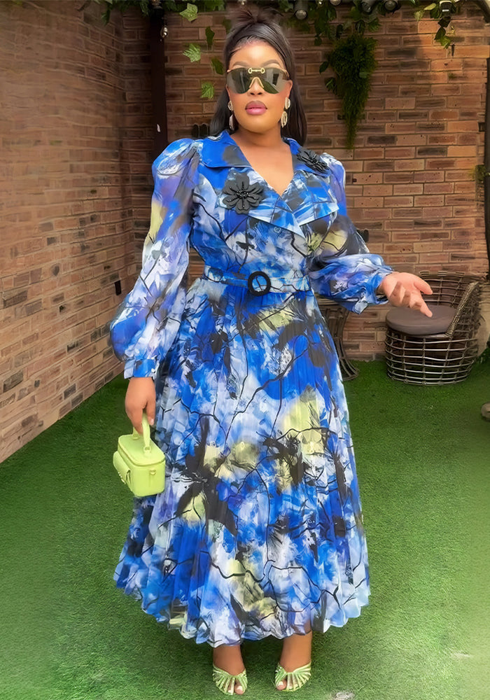 Plus Size Print Women's Fashion Dress