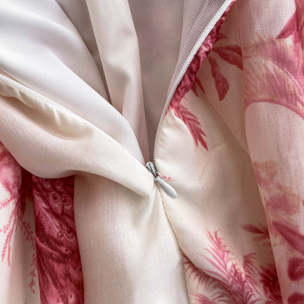 Women's Summer Printed Strap Elegant Slim Waist Long Dress 17