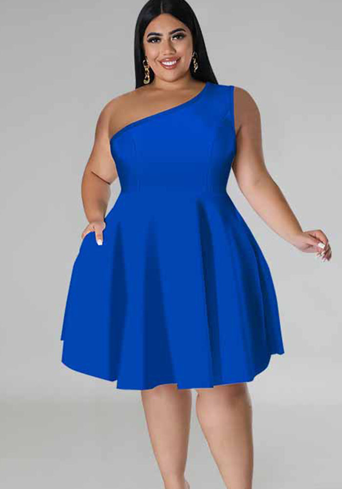 Plus Size Women Sleeveless Dress
