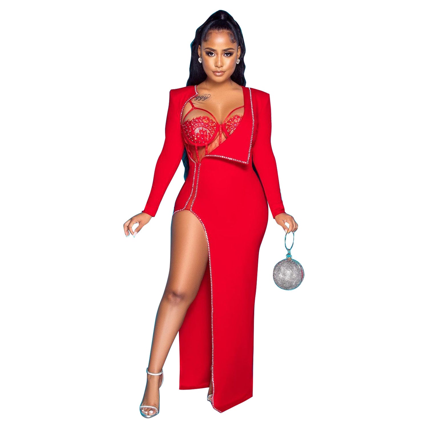 Summer Women Sexy Irregular Long Sleeve Dress 10