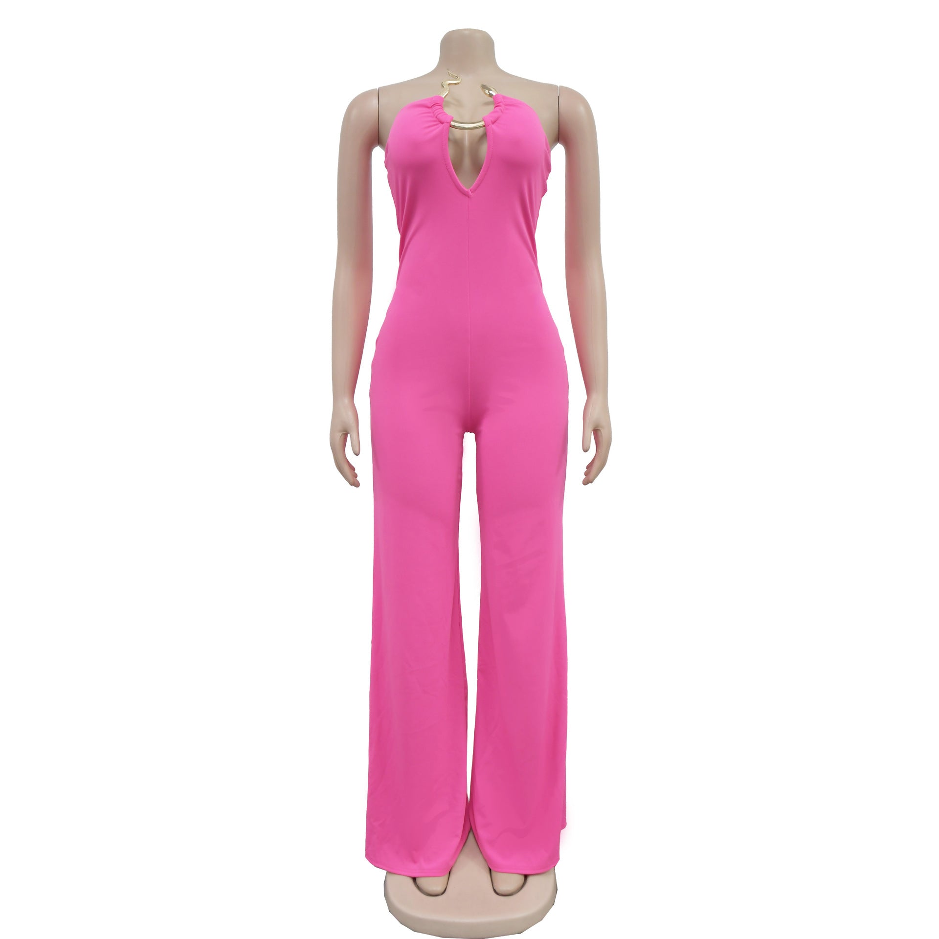Women Solid off Shoulder Jumpsuit 11
