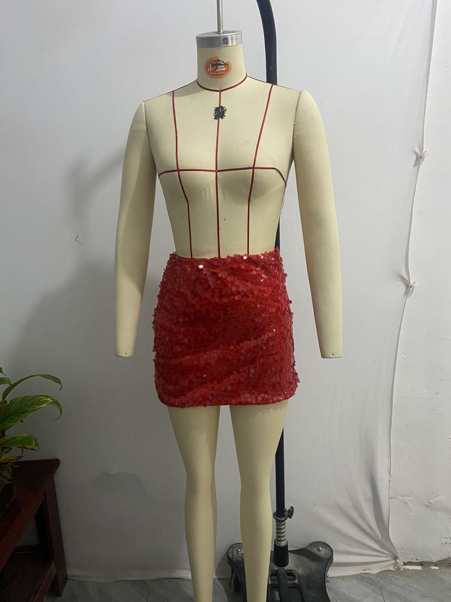 Sexy sequin bodycon short skirt 19