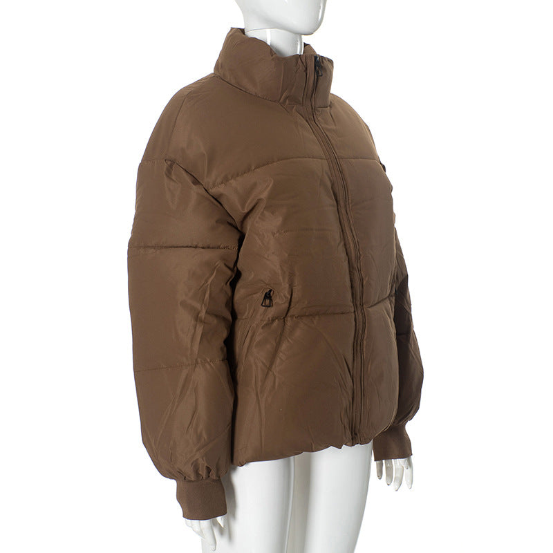 Women long-sleeved high collar zipper warm winter Padding Jacket 20