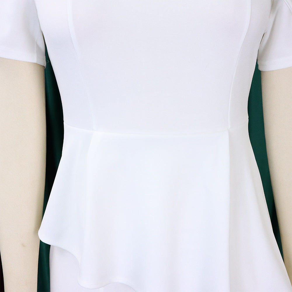 Women's Chic Tonle Fashion Slash Shoulder Dress 25