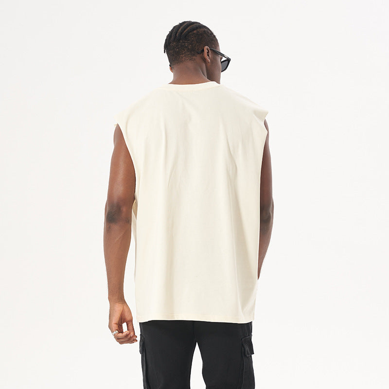 Fashionable High Street Cotton Loose Sleeveless Men's Vest 8