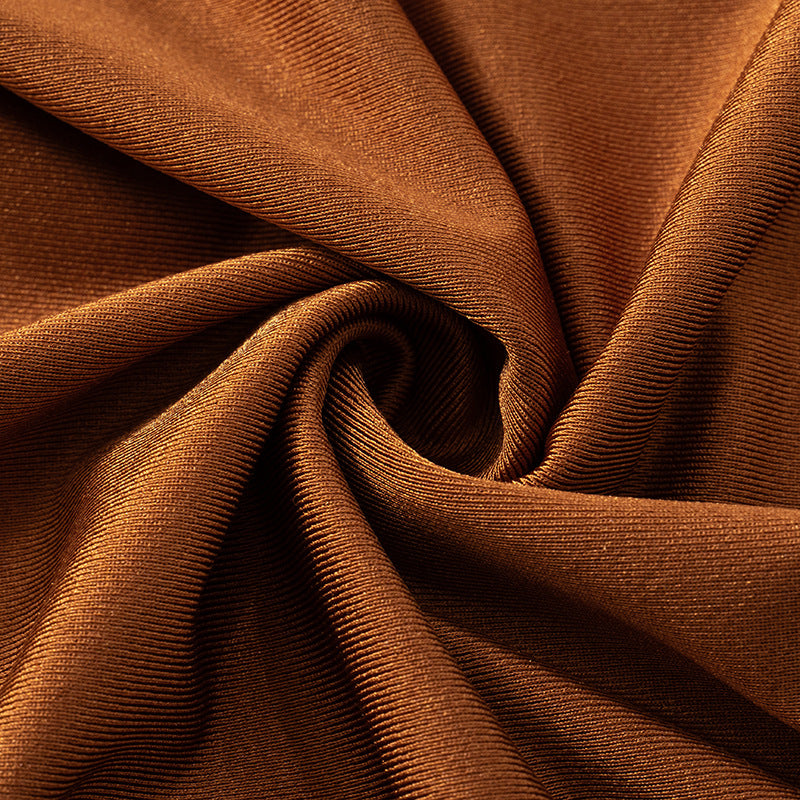 Women solid autumn long-sleeved Patchwork Lace-Up dress 15