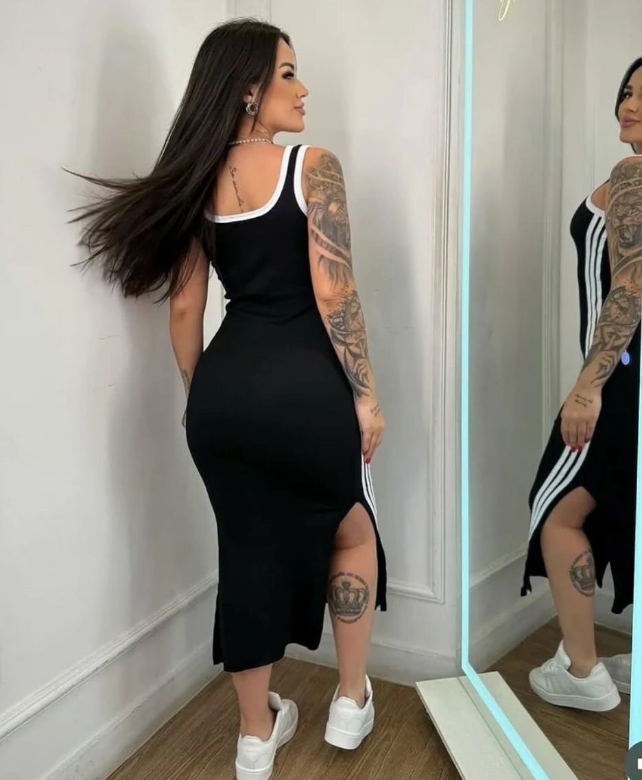 Women summer embroidered slit knitting dress 6