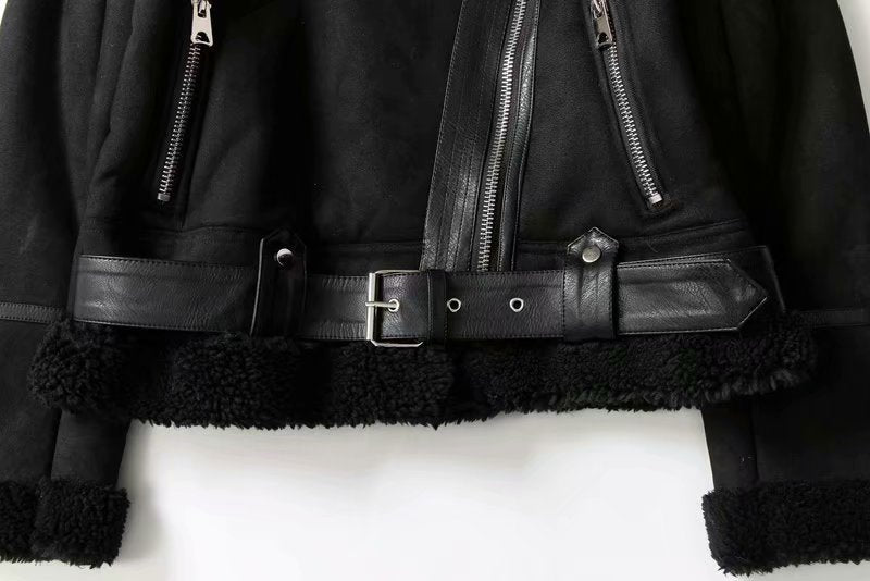 Winter Women Furry PU-Leather Jacket 28