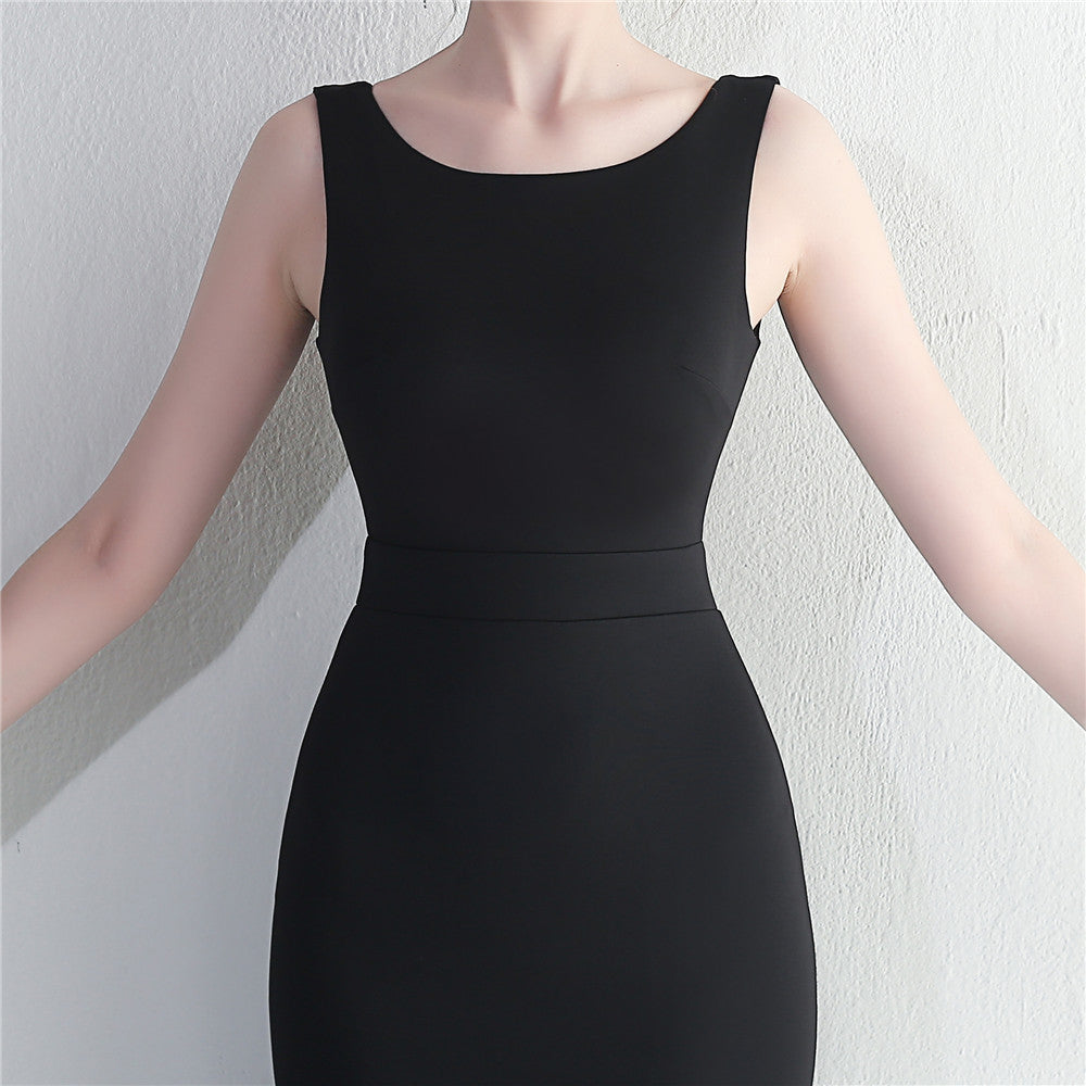 beaded satin plus chiffon wedding dinner etiquette sexy dress 26