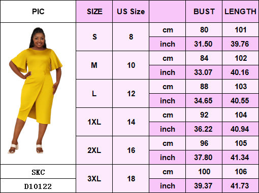 Women Summer Solid Career Ruffle Sleeve Dress 23
