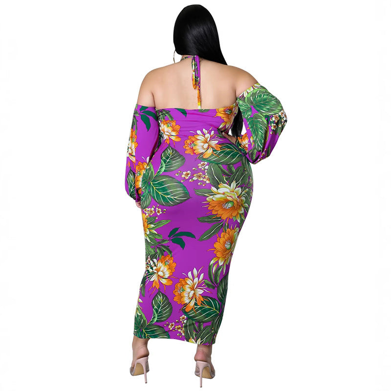 Plus Size Women summer suspender sexy strapless Cut Out Sexy dress 8