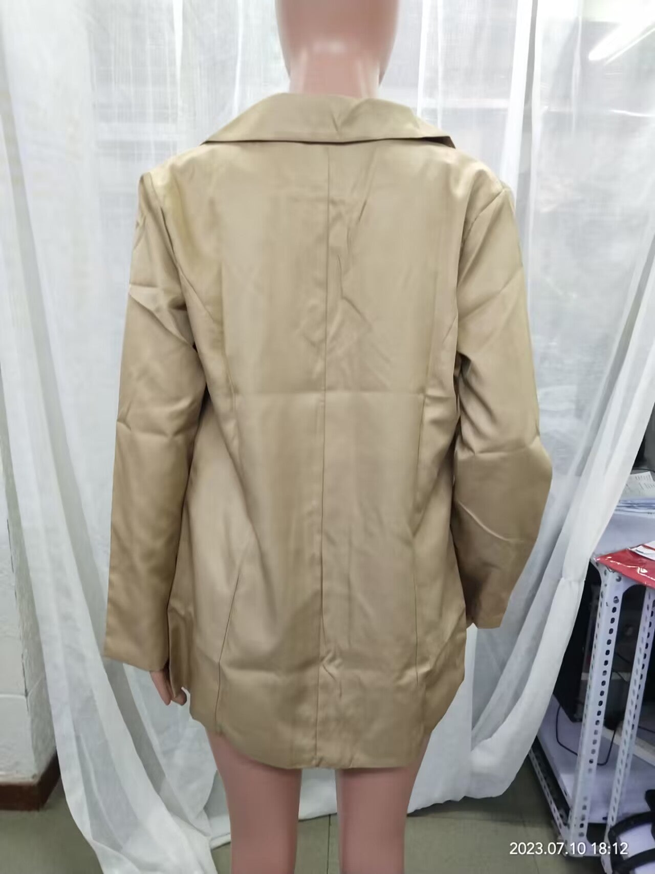 Spring Fall Women's Long Sleeve Plain Pocket Cardigan Blazer Jacket 23