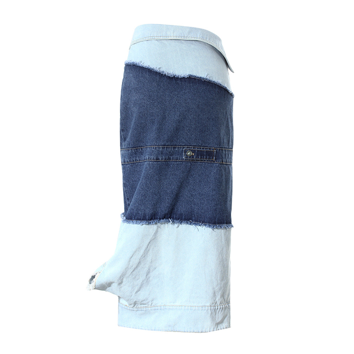 Women spring clothes contrast color Patchwork Style Skirt