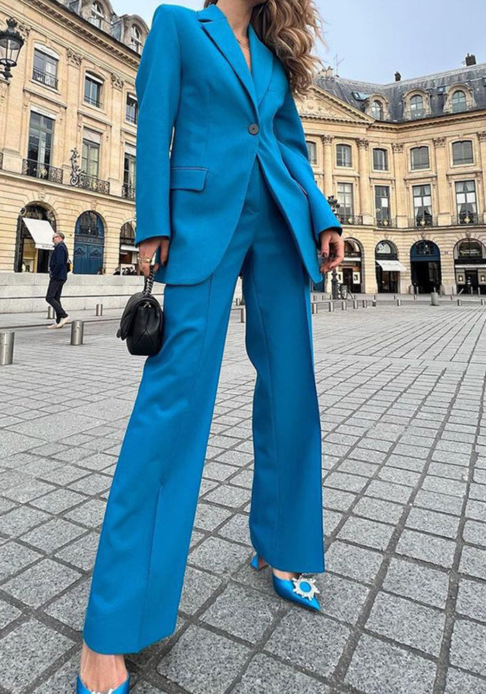 Women Long Sleeve Blazer And Pants Two Piece