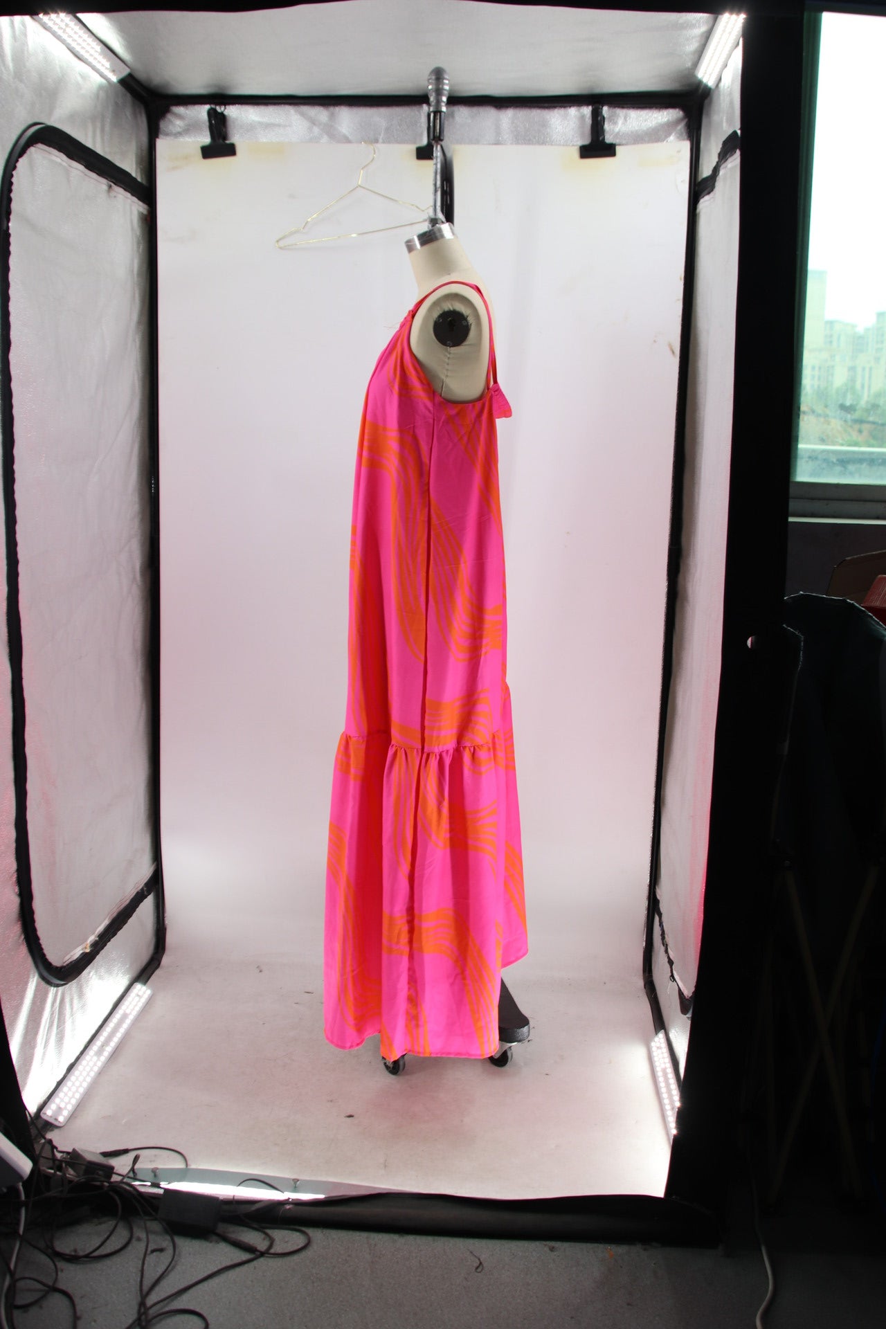 Women Summer Holidays Backless Suspender Maxi Dress 9