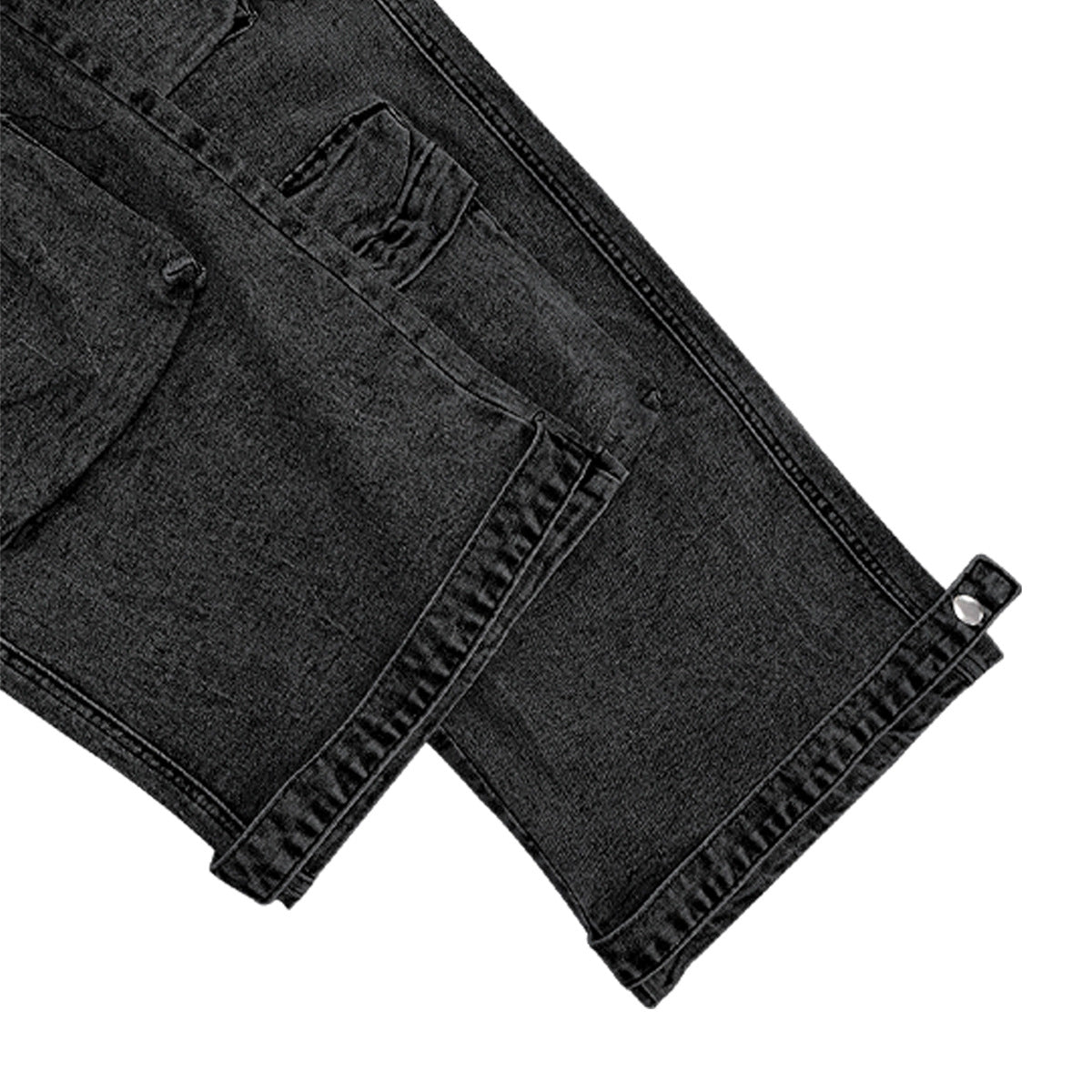 Women's Fashion Loose Straight Leg Washed Multi-Pocket Fashion Street Denim Pants 10