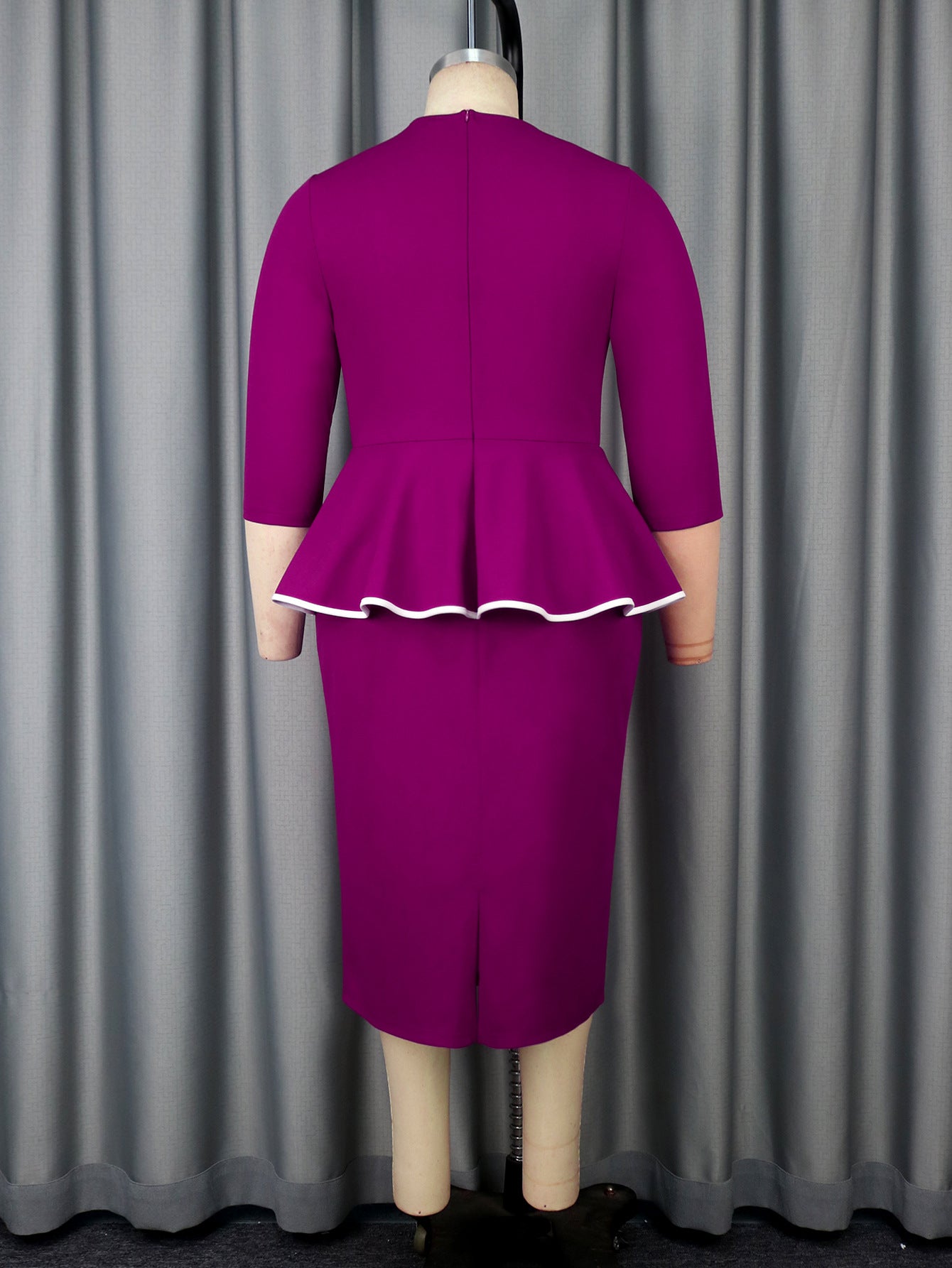 Plus Size Women ruffled bodycon Birthday Dress 8