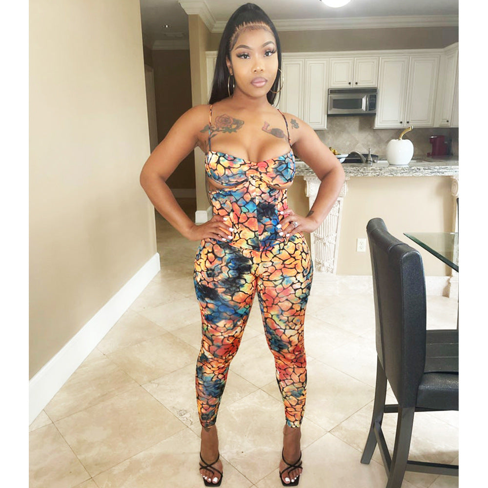 Fashion sexy small suspenders high waist trousers two-piece suit