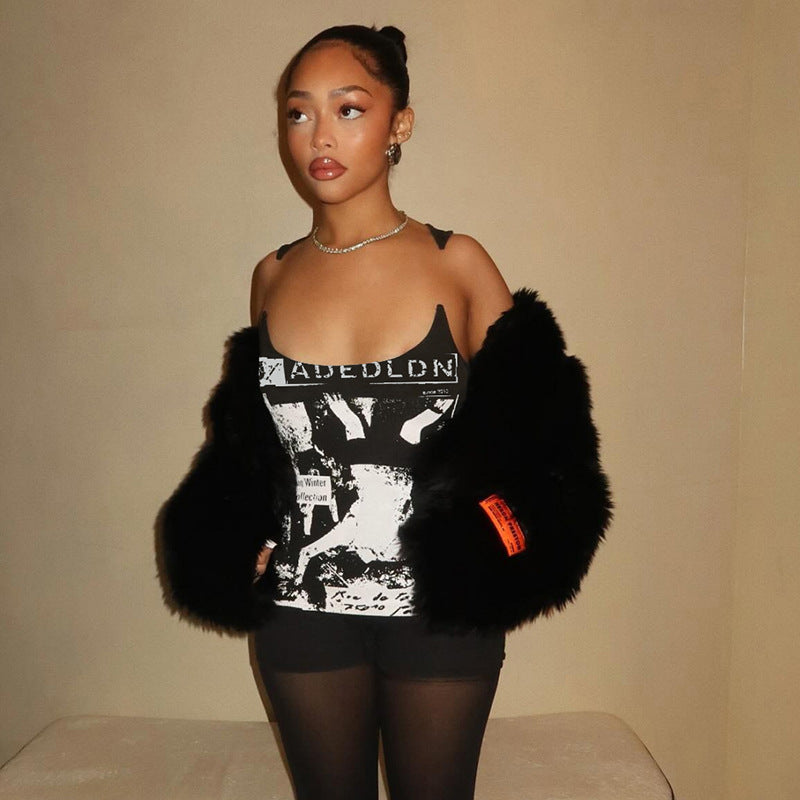 Women's Spring Sleeveless Strap Print Top 3