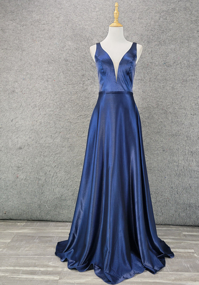 Straps Deep V Sexy Chic Formal  Party Dress A Swing Evening Dress（Processing time need 3-6 days）