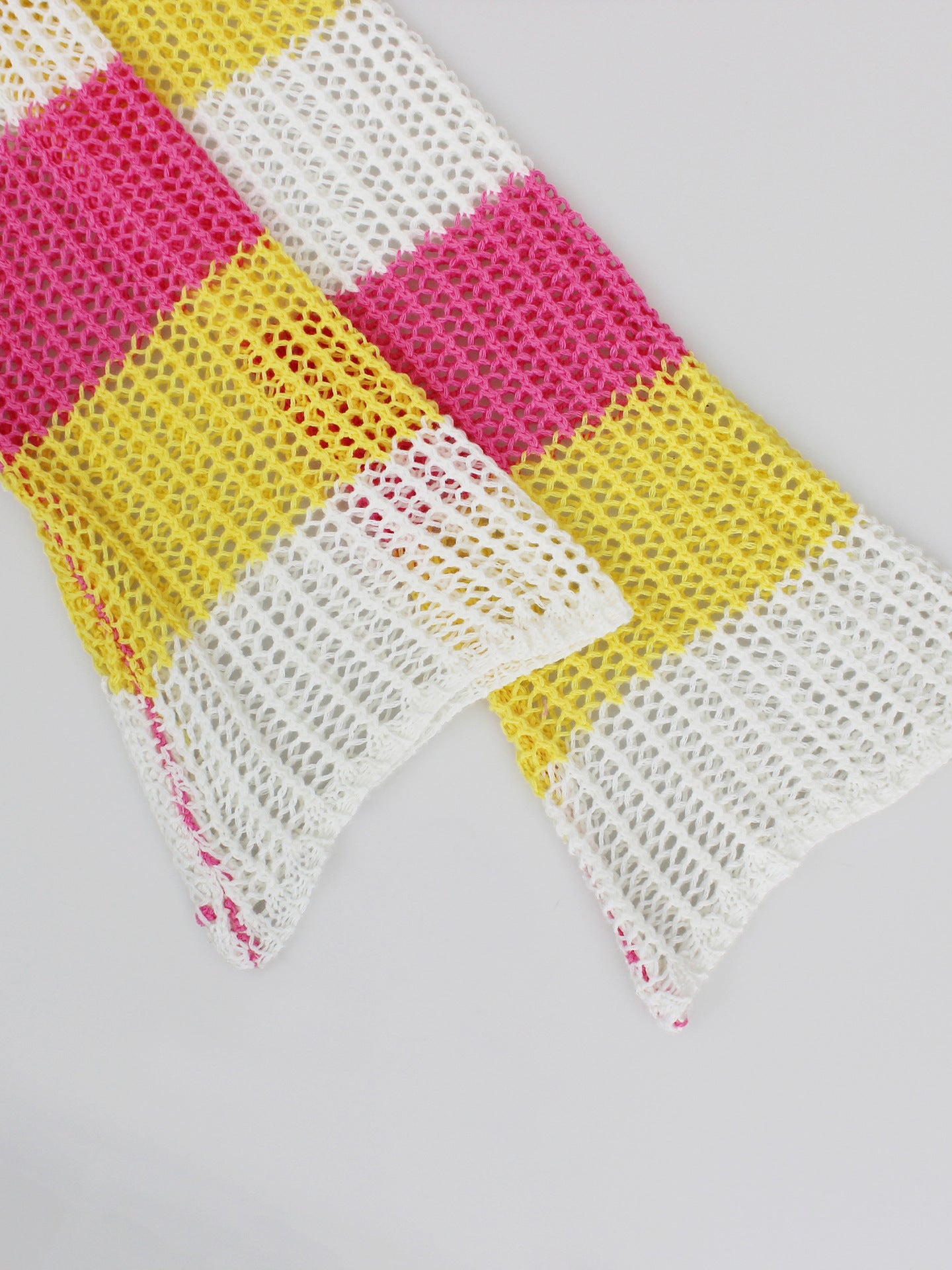 Spring Summer Crochet Heart Print Multi-Color Slim Two-Piece Skirt Set 8