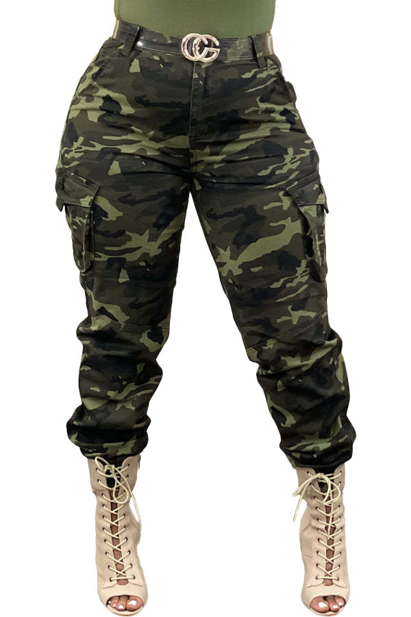 Women camouflage print trousers 9
