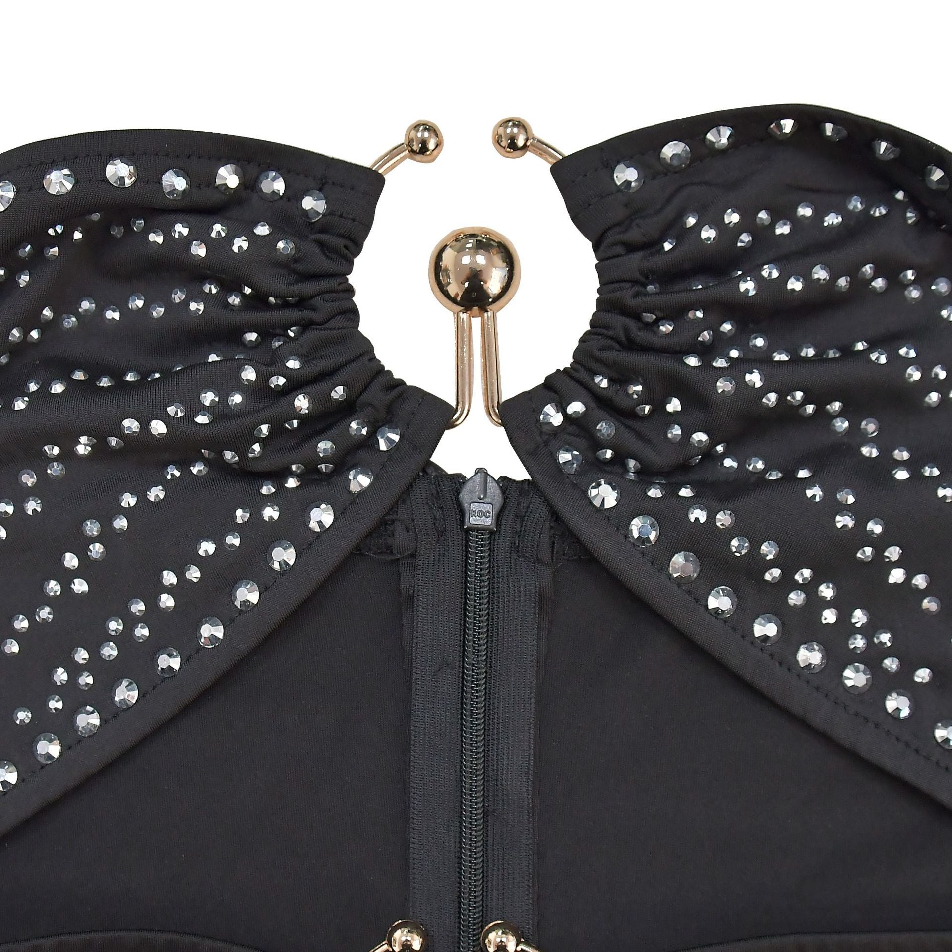 Women Beaded Suspender Short Skirt Dress 17