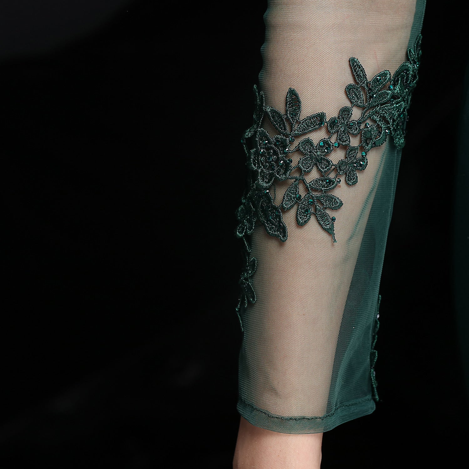 Autumn Occasional Formal Lace Upper V-Neck Mermaid Evening Dress 30