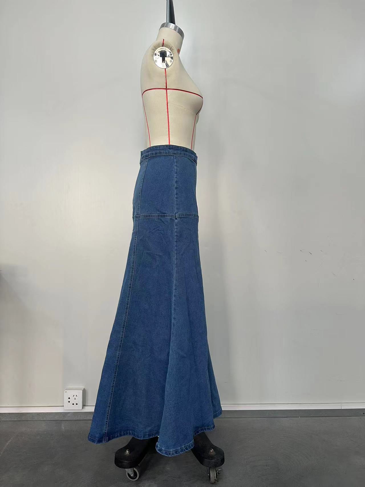Women Denim Long Skirt 10