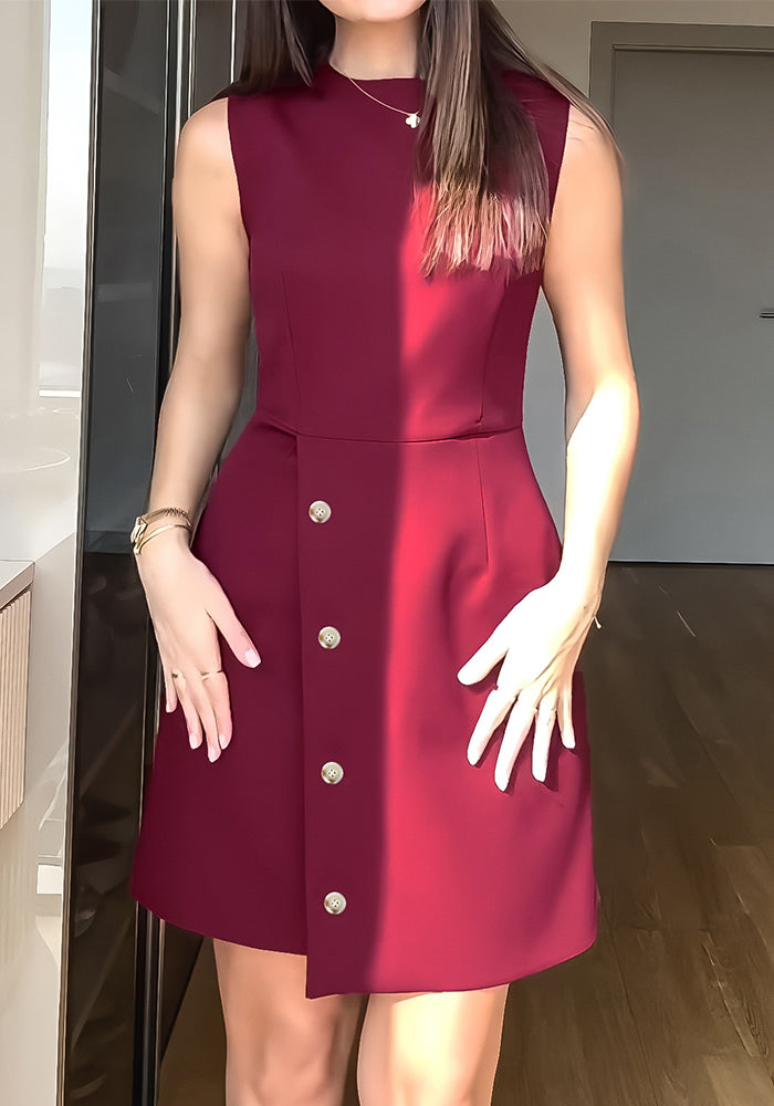 Women's Solid Color Casual Slim A-Line Short Dress