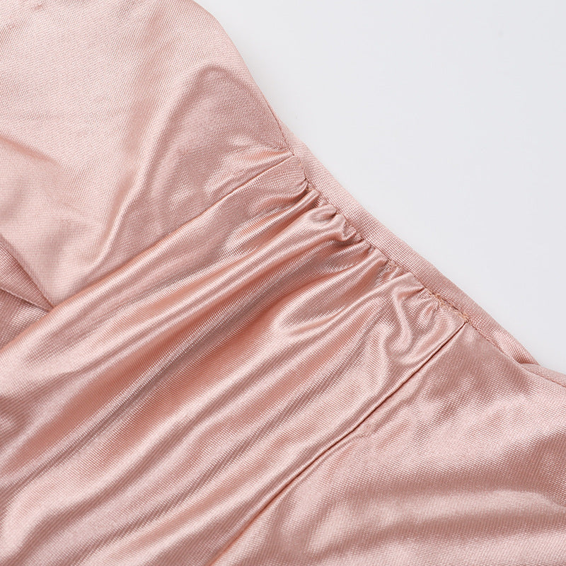 Women Crossover Halter Neck Sexy Cutout Slit Dress 19