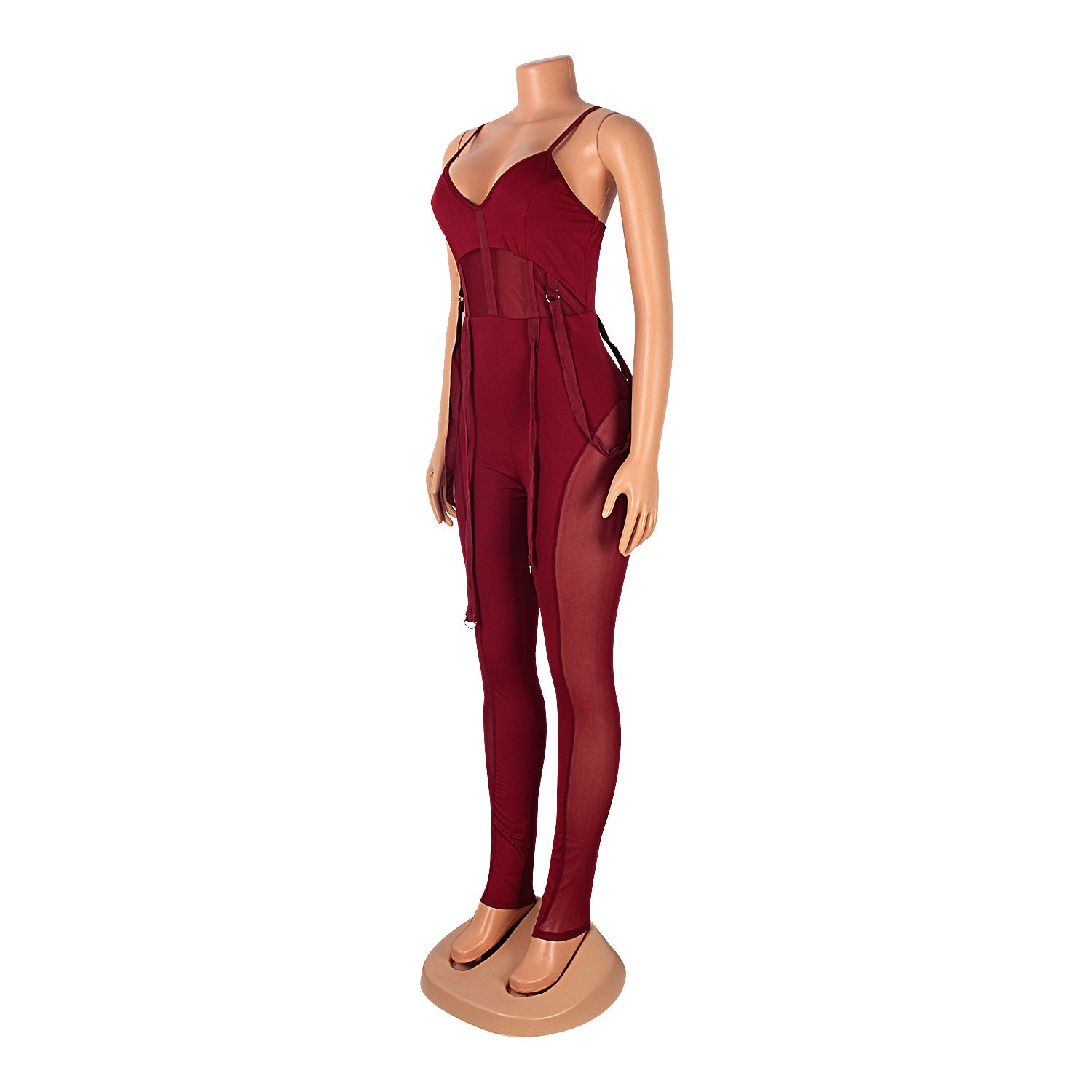 Women Mesh See-Through Sexy Suspender Jumpsuit 28