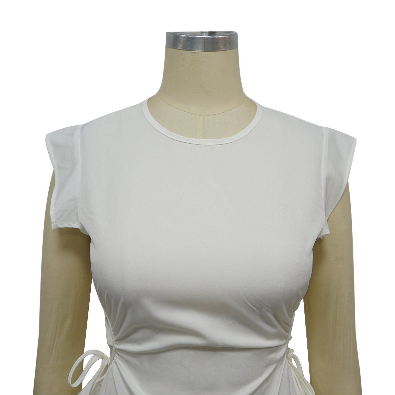 Summer Women Round Neck Solid Dress 15