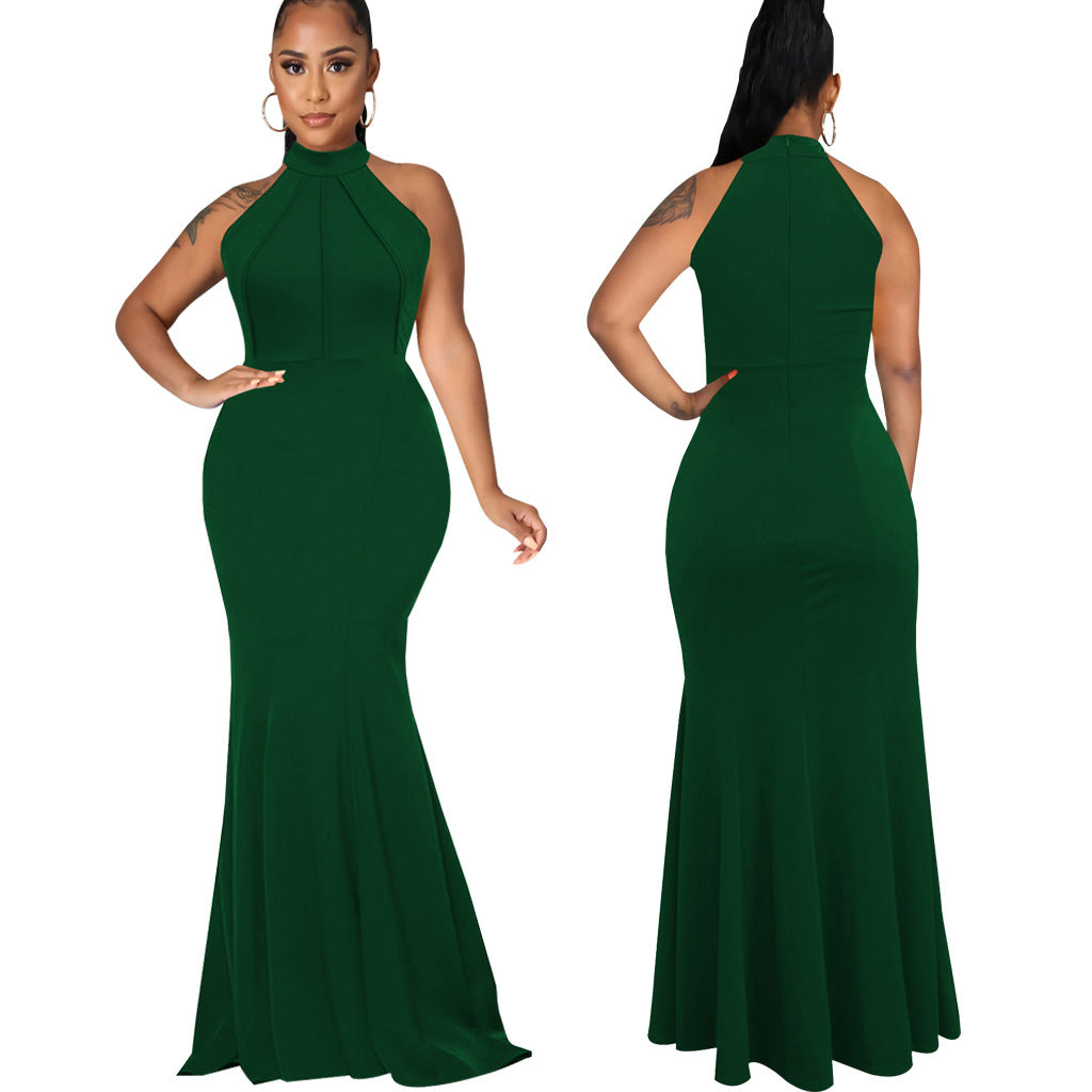 Women Sexy Solid Sleeveless Dress 8