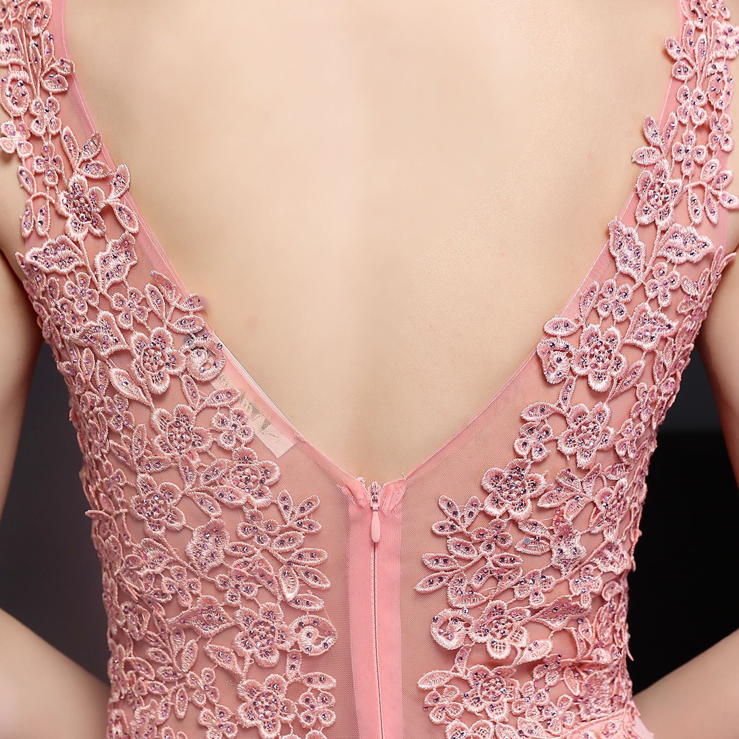 Elegant Lace Diamond Formal Party Dress Bride Long Mermaid Evening Dress 23