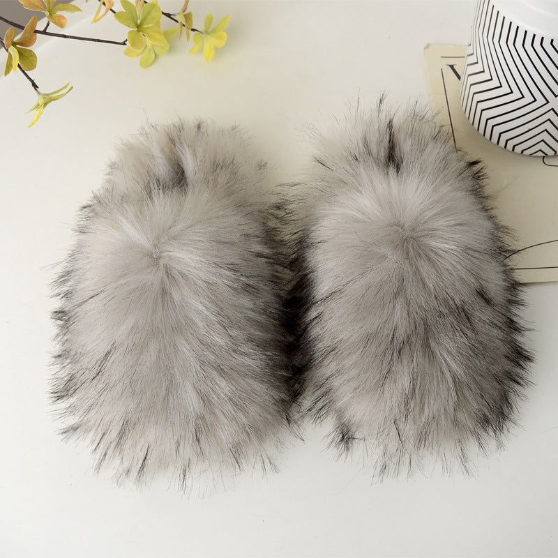 Women Furry Home Furry Warm Slippers 3